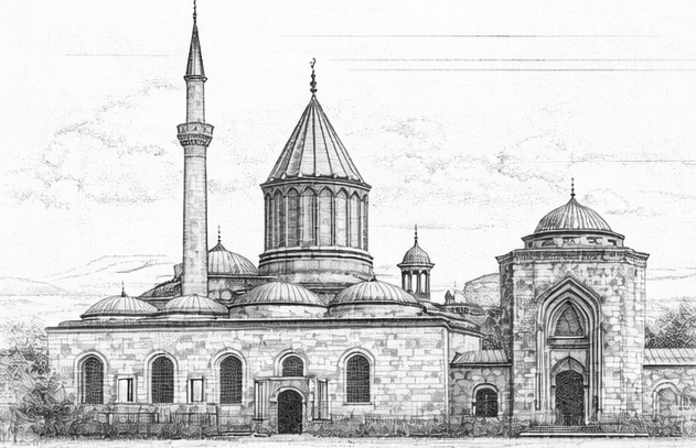 Selimiye silueti eskiz